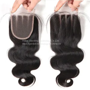 High Quality 4x4 Midium Brown Body Wave Hair Lace Closure thumbnail-1