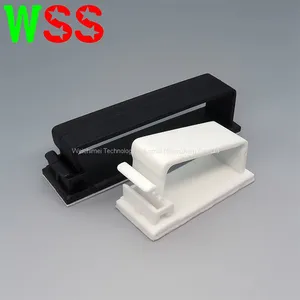 Adhesive Flat Tie Mount Nylon Cable Tie Holder Flat Wire Clip 3M Adhesive Base thumbnail-1