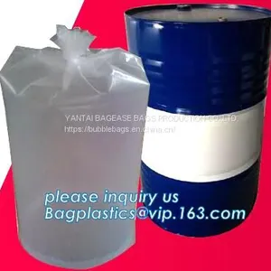 Plastic Drum Liners on Roll, Elastic Band Plastic Drum Covers, Round Bottom Plastic Drum Liners, Round Bottom, Square Bottom Bags thumbnail-3