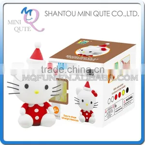 Mini Qute Bonnie Kawaii Girls Gift Red Hello Kitty DIY Cartoon Model Building Block Plasticine Clay Educational Toy NO.BN9992-1 thumbnail-1