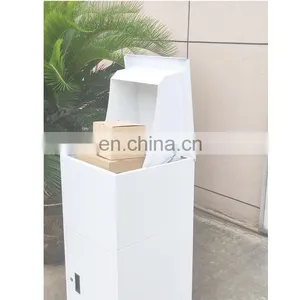 Black Outdoor Smart Parcel Delivery Box Outdoor Parcel Mail Box Parcel Drop Box thumbnail-5