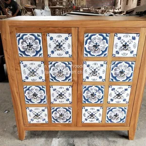 Solid Elmwood Side Board With Drawings thumbnail-2
