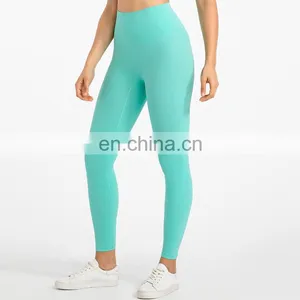 Custom Logo New Arrival 30 Colors Yoga Leggings Women Tummy Control Gym Sports Wear Yoga Tights Ladies Outfit Running Pants thumbnail-1