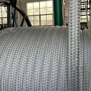 Marine Rope 12 Strand Uhmwpe Core Core-spun Double Braided Polyester Cover Coated Mooring Rope 22mmx220m With Spliced Eye thumbnail-4
