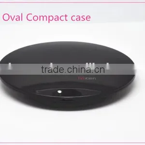 Oval Pressed Powder Plastic Container With Mirror/ Cosmetic Makeup Container thumbnail-1