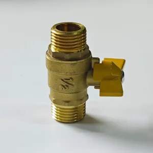 DN15 Double Outer Wire Copper Ball Valve, Gas Valve Switch,Keywords Water Heater Valve, Threaded Switch,Water Pipe Switch, thumbnail-2