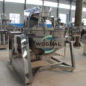 Automatic Steam/Electric/Gas Jacketed Cooking Kettle/Cooking Pot With Mixer/Agitator for Sauce Curry Paste thumbnail-4