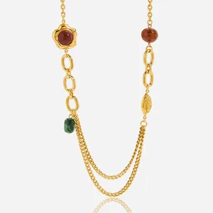 304 Stainless Steel Necklace With 18K Gold PVD Coating - 2-Year Color Retention Guarantee thumbnail-4