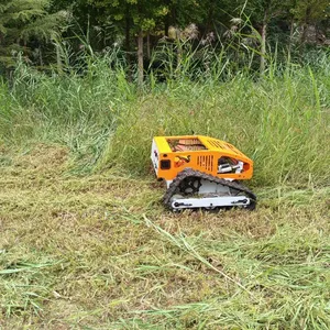 Petrol Remote Control Distance 200M Sharp Mowing Blades Remote Control Track Mower thumbnail-5