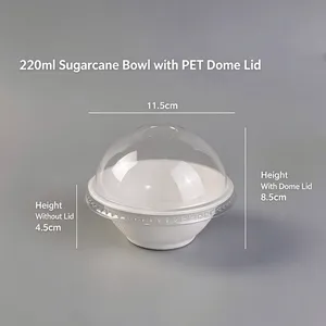 Mini Small Saucer for Dim Sum Appetizers, Biodegradable Pulp Molded Plate, Use at Parties & Catering Events thumbnail-2