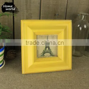 Yellow France New Style Eiffel Tower Souvenir Wood Love Photo Frame thumbnail-3