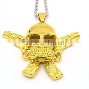 Simple Gold Pendant Design Stainless Steel Jewelry Men Skull Gold Pendant Supplier's Choice thumbnail-2
