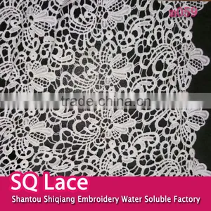 Milk Silk Lace Fabric/embroidery Chemical Lace for Making Dress thumbnail-1