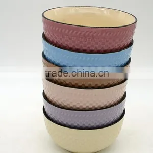 Solid Glaze Embossed Bowl thumbnail-3