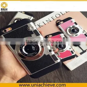 For IPhone 6S/6SPlus Fashion Design 3 in 1 Creative Silicone Camera Back Case Cover With Strap Pink thumbnail-4