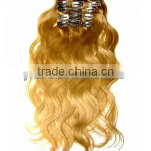 8"-30"golden Blond Fashionable Clip in Hair Extension thumbnail-1