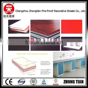 Multi Color Core Compact Laminate Hpl Panel Decorative High-Pressure Laminates thumbnail-1