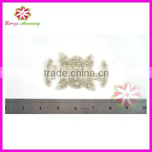 Crystal Rhinestone Applique, Crystal Embellishment Appliques, Bridal Rhinestone Appliques thumbnail-1
