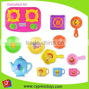 Pretend Play Toy Cookware Plastic Kitchen Tableware Toys Educational Play Set thumbnail-4