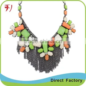 ZA Women Luxury Flower Shaped Shourouk Necklace Collar Beauty Necklaces New Arrival thumbnail-1