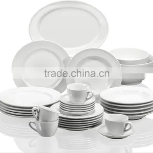 47pcs Round Shape White Design Dinner Set,dinnerware,tableware,ceramicware,porcelain Ware thumbnail-1