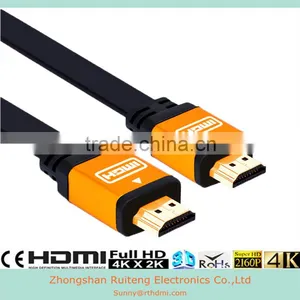 V2.0 New Style HDMI Cable With Ethernet and Gold Connector Support 3D and 4K thumbnail-2
