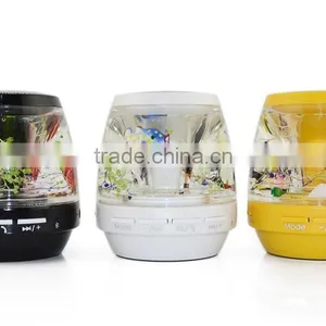 Handfree Stereo Bluetooth Colorful LED Liquid Speaker Support TF Card thumbnail-3