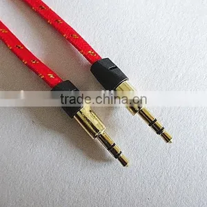 Gold-plated Flat Braid DC3.5 Male to DC3.5 Male Audio Cable thumbnail-1