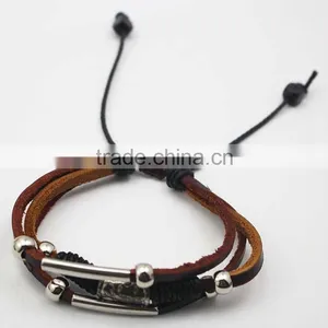 Vintage Handmade Fashion Friendship Leather Bracelet For Men and Women thumbnail-1