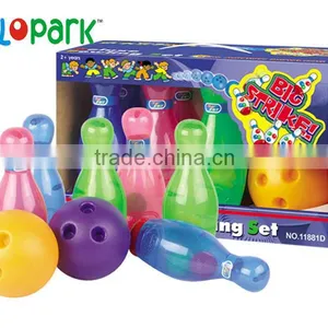Bowling, Kids Toy Leisure Wooden Bowling Ball Equipment thumbnail-1