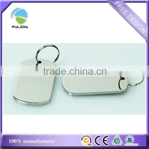 Custom Metal Zinc Alloy Brass Dog Tag Keychain With 80cm Chain thumbnail-3