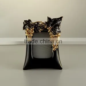 Black Real Gold Grape Antique Ceramic Tissue Box Cover for Home Decoration thumbnail-4