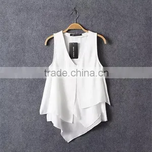 Concise Design Plain Color Elegant Design Chiffon Fabric Beach Tunic thumbnail-3