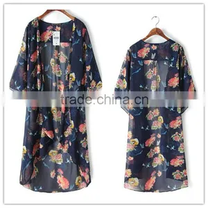 Latest Design Customaize Pattern Polyester Chiffon Kaftan Dress Indonesia thumbnail-1