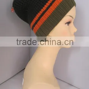 Wholesale Best Selling Knitted Fabric 100%Acrylic Beanie Hats With a Ball thumbnail-6