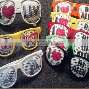 Nightclub Promo Pin Hole Sunglasses With Custom Logo Print thumbnail-2
