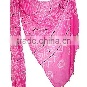 Indian Cotton Bandhej Stole/Dupattas Buy Online thumbnail-1