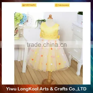 New Arrival Hot Sale Baby Dress Designs Light Yellow Wedding Tutu Dress thumbnail-2