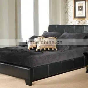 Leather Upholstered Bed W/slats-Twin thumbnail-1