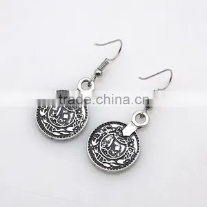 Hot Sale Classical Ethnic Style Statement Long Two Layers Necklace Pendant Earrings Brassiness Jewelry Set Supplier's Choice thumbnail-5