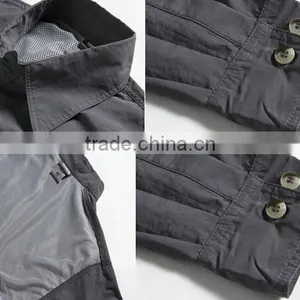 Mens Quick Dry Camping Hiking Fishing Shirt Anti Sun UV Detachable Sleeve Shirt thumbnail-5