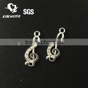 Musical Note Metal Pendant With Rhinestone for Underwear 5033# thumbnail-2