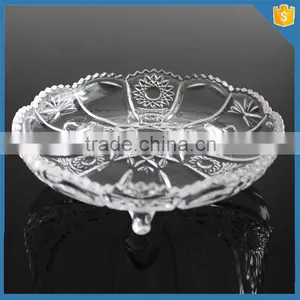 Flower Machine Press Crystal Footed Plate thumbnail-1