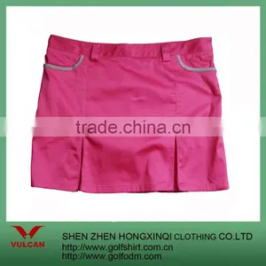 Newest Fashion Pink Color Women Sports Skirt With Gray Pocket thumbnail-1