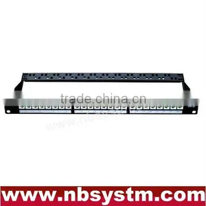 24 Port UTP Cat5e Cat6 Patch Panel With Back Bar 19'' 1U,with 24pcs UTP Cat.5e Keystone Jacks thumbnail-1