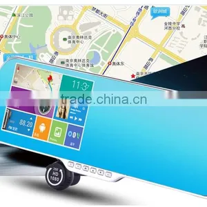 Wifi Wireless 5" Car Camera Recorder Android System GPS Navigation Smart Car Rearview Mirror DVR Dual Lens Front Rear G-sensor thumbnail-1
