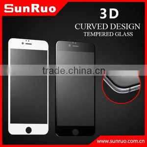3D Curved Full Screen Cover Tempered Glass Screen Protector for IPhone 6s, Curved Edge Glass for s6 Edge and Edge Plus thumbnail-1