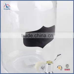 Hot Selling Drink Dispenser Glass Black Chalkboard Glass Honey Dispenser thumbnail-5