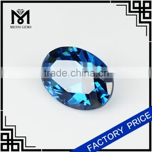 Messi Gems Hotsale Product Oval 10 x 14 120# Blue Synthetic Spinel thumbnail-5
