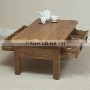 Yongyi Ranch Oak 4 Drawer Wooden Coffee Tables thumbnail-3